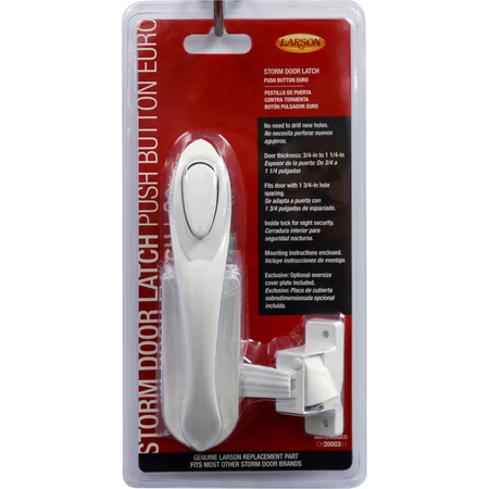 LARSON LATCH PSHBTN EURO WHT CH2000301